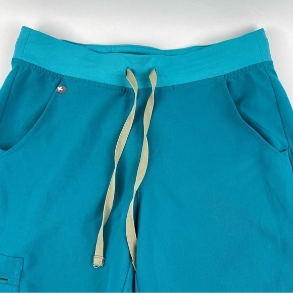 Figs Technical Collection Scrub Pants Womens Small Green Drawstring Cargo Pocket - Picture 5 of 11